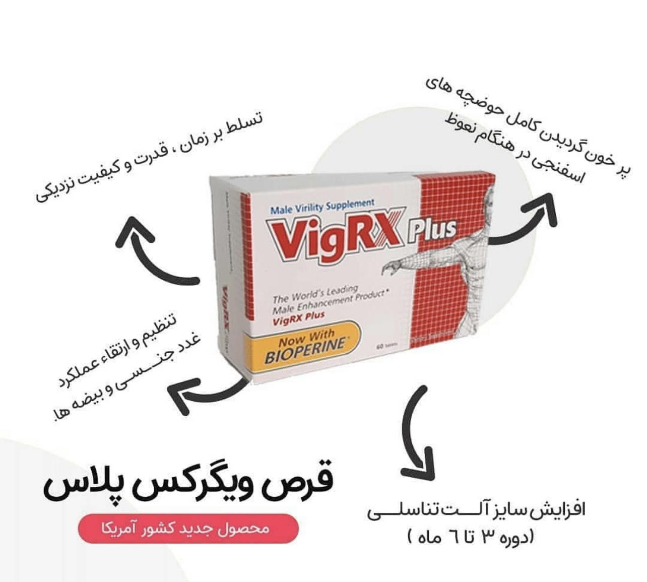 قرص تاخیری و افزایش سایز مردان ویگرکس پلاس (VigRX Plus)